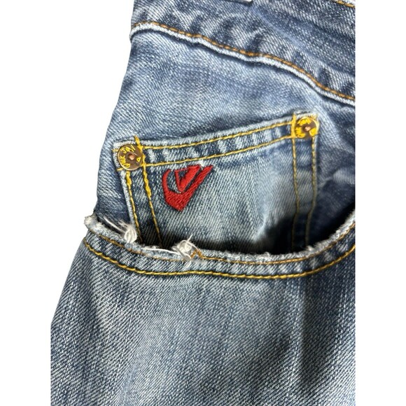 Vintage Quiksilver QuikJean Men’s Relaxed Fit Distressed Jeans 34x32‎ Y2K Skater - Picture 6 of 13